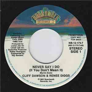 Cliff Dawson & Renee Diggs - Never Say I Do (If You Don't Mean It) download mp3 flac