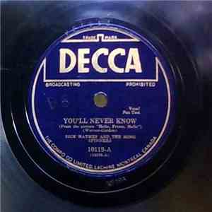 Dick Haymes And The Song Spinners - You'll Never Know / Wait For Me Mary download free