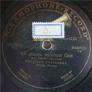 Heinrich Schlusnus - Ich Glaube An Einen Gott / Hat Dein Heimatliches Land download mp3 flac